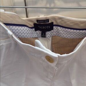 Talbots Classic White Trousers